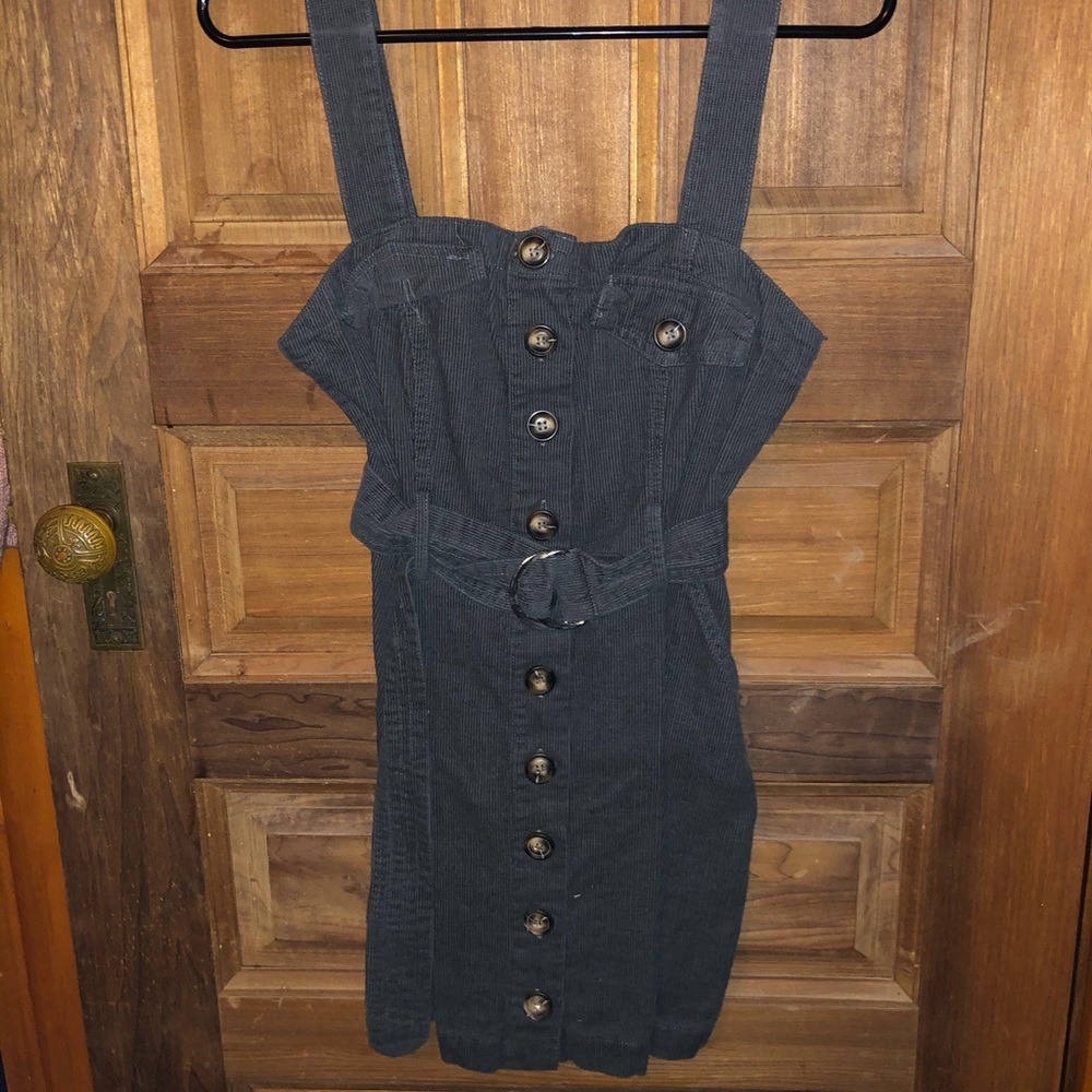 Mini Gray overall dress